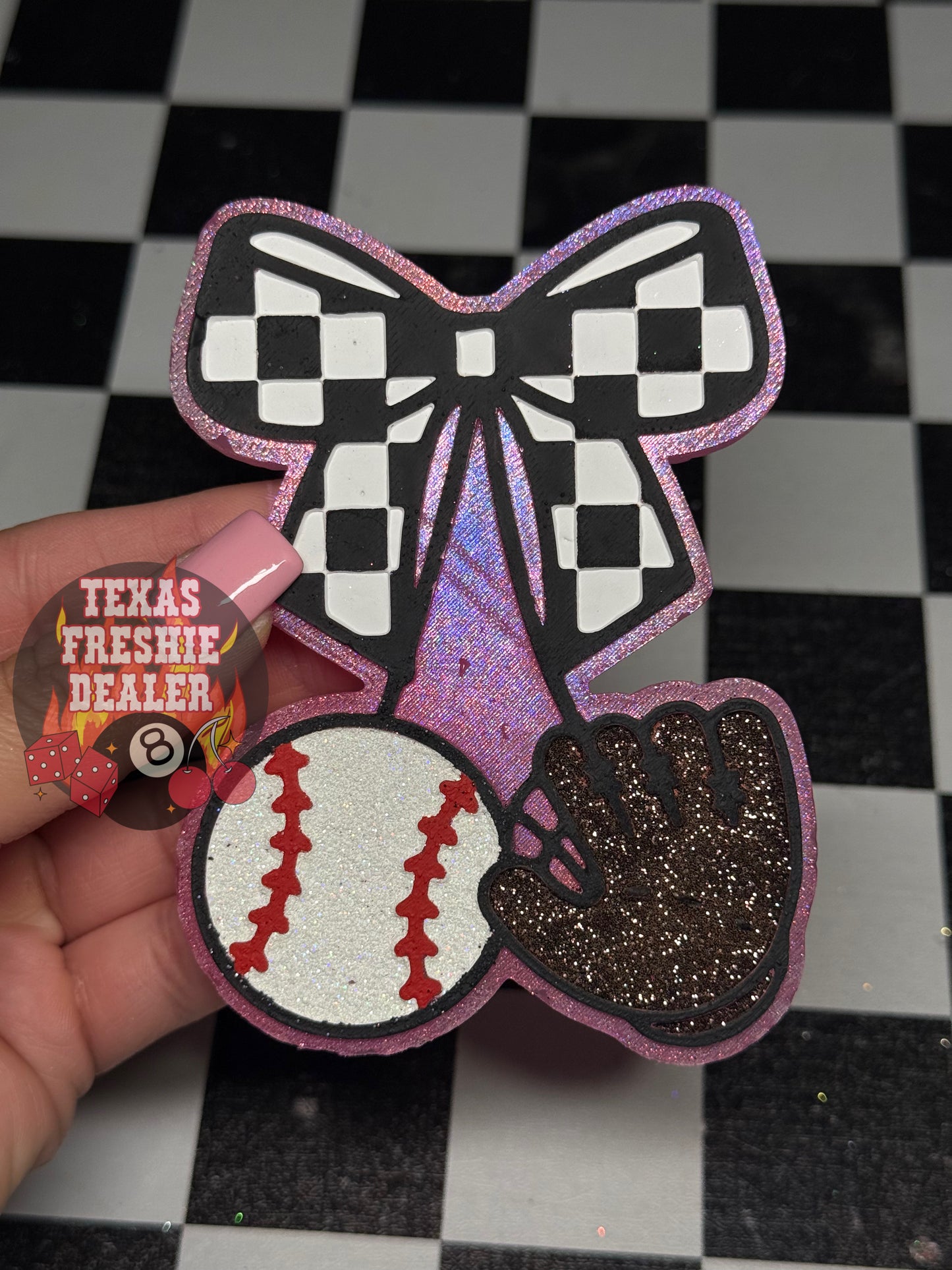 Checker Bow Ball & Glove