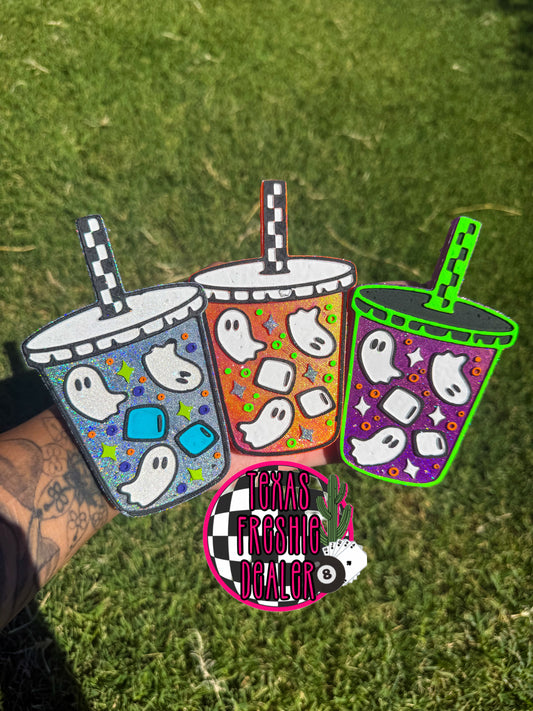Checker Straw Ghost Drink