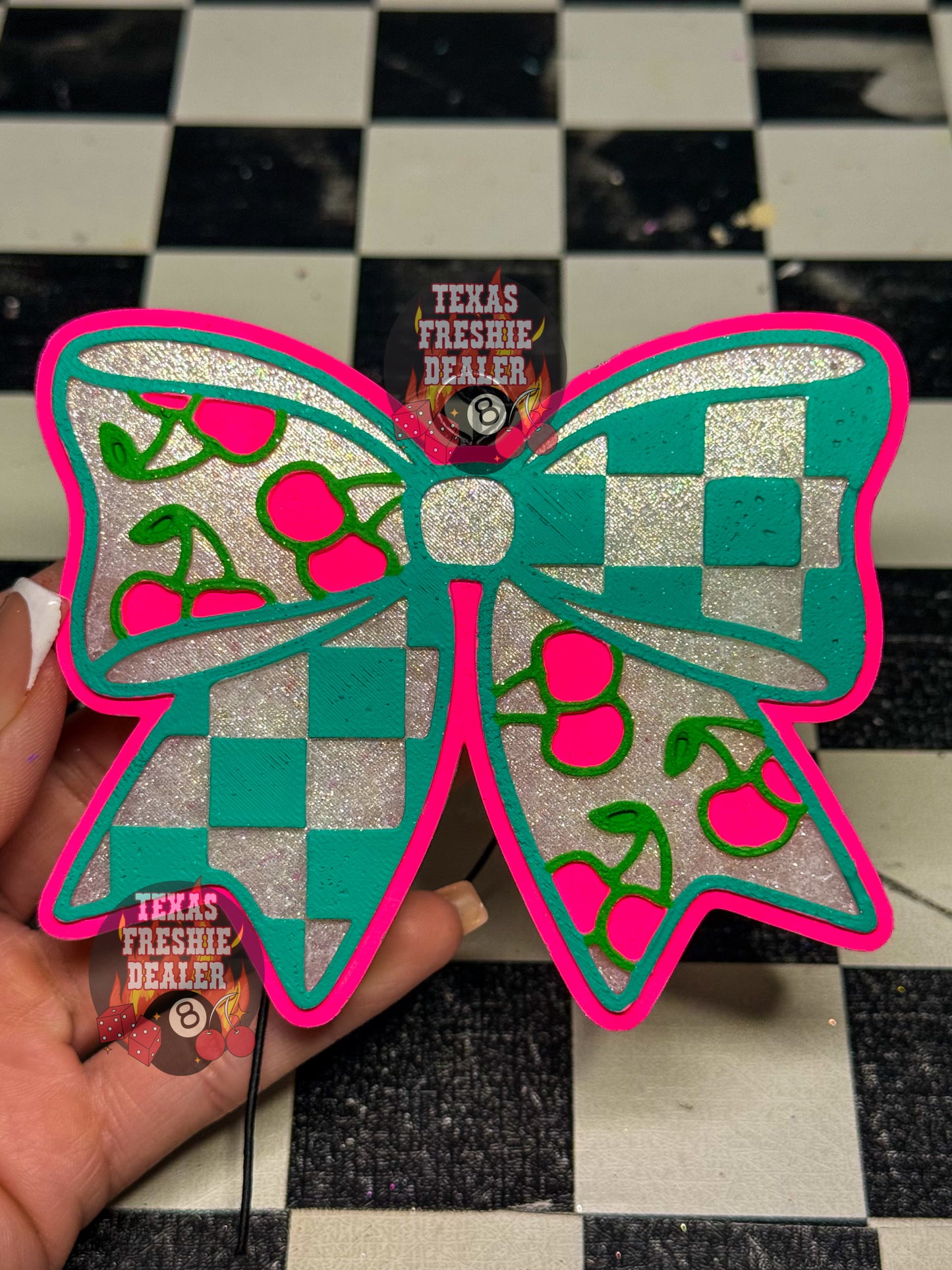 Cherry/Checker Bow