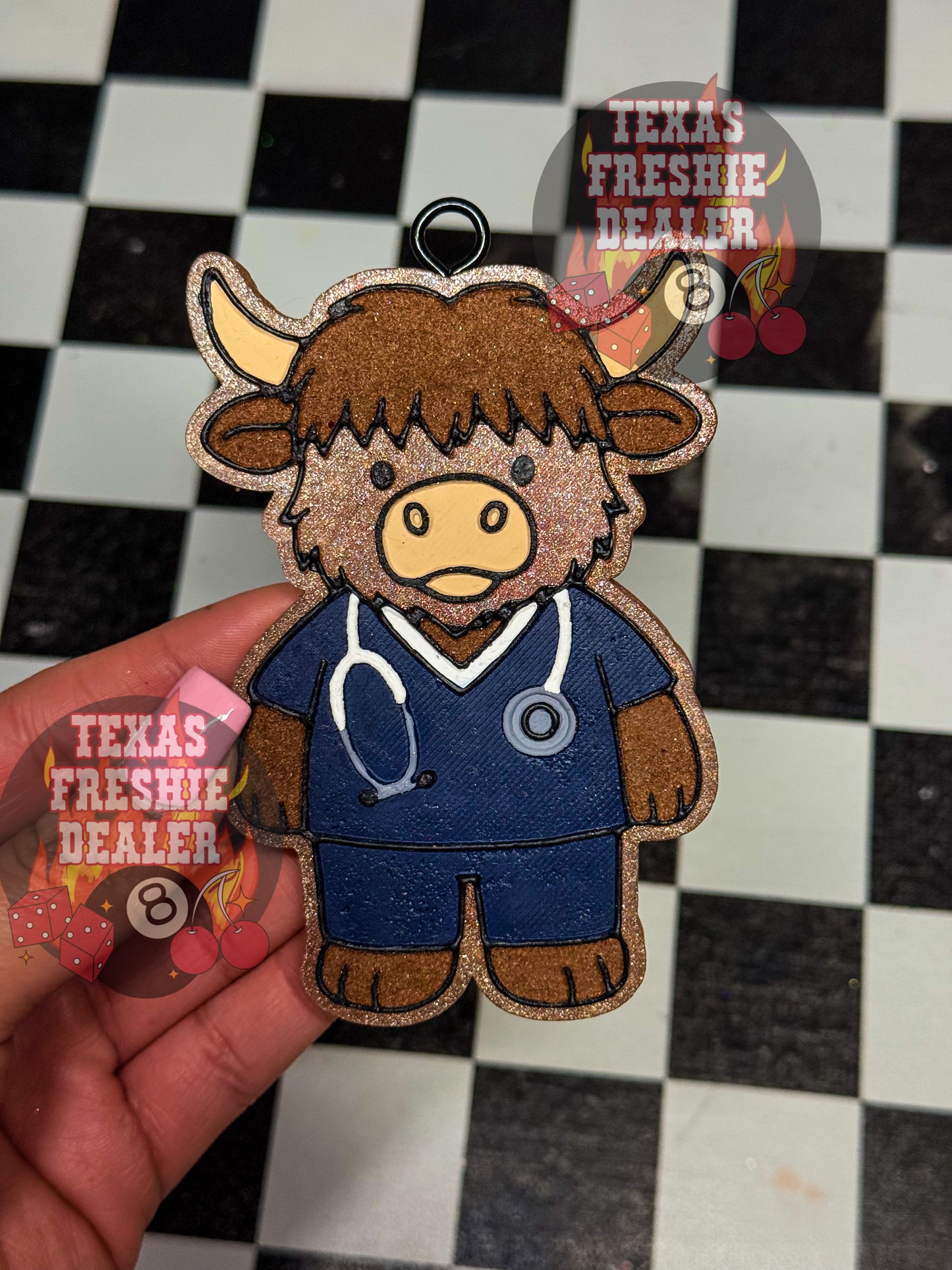 Cow with Stethoscope